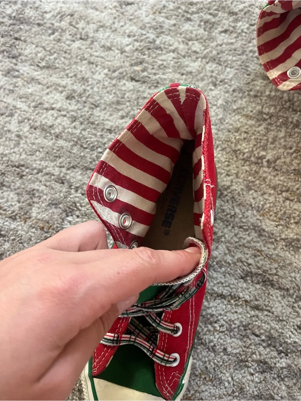 Converse Kids/ Woman size 3- High-Top Christmas Sneakers